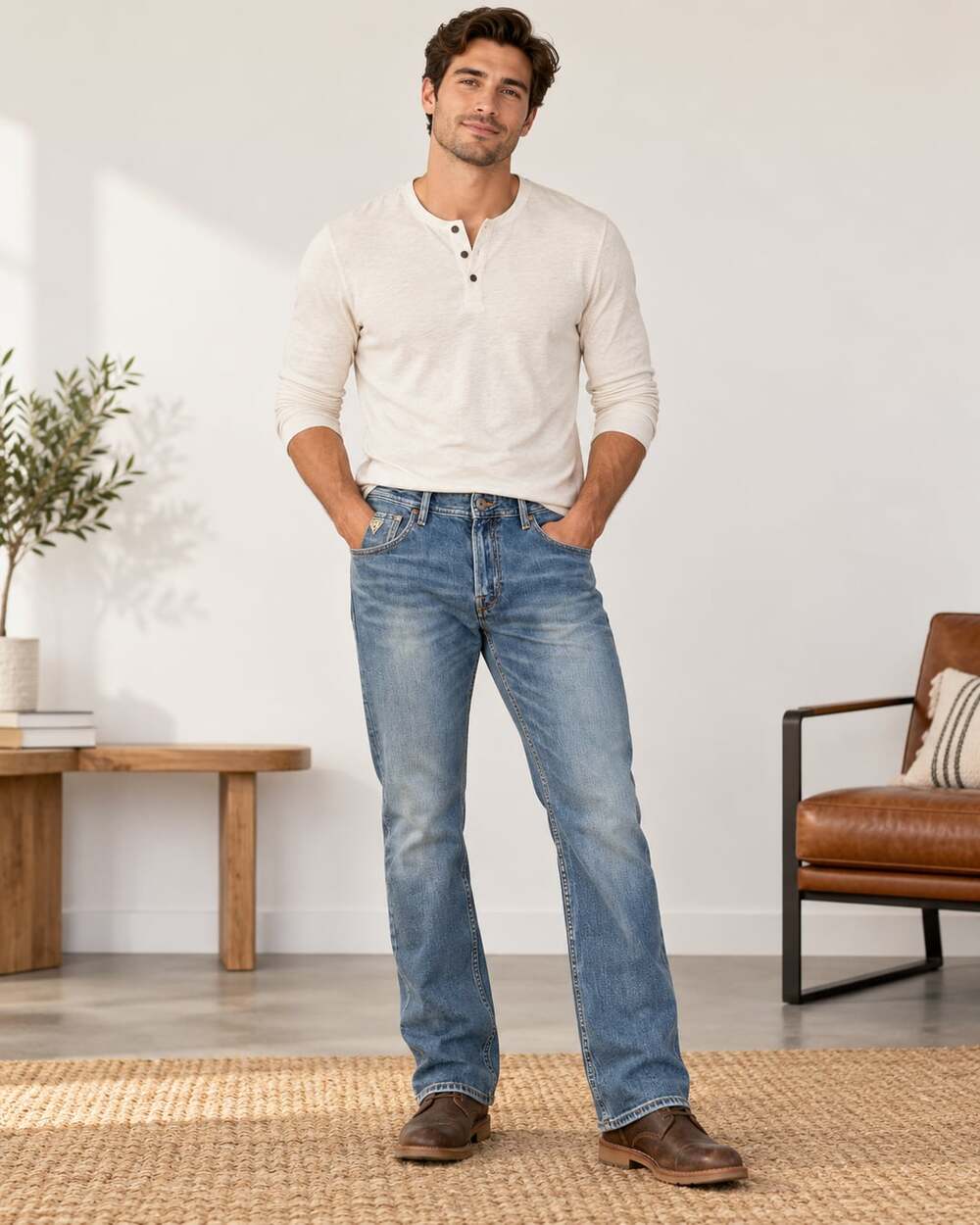 Guess Regular Boot Jeans Blue Denim